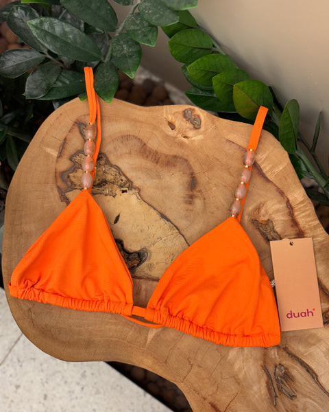 Biquíni Sutiã Ilha - Laranja Textura