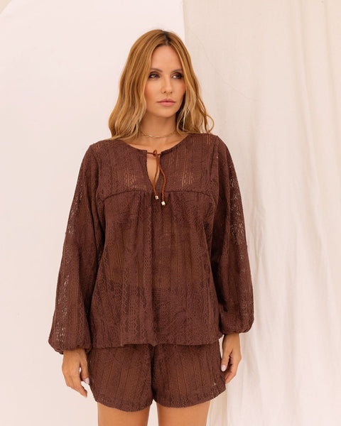 Saída Conjunto Palma - Marrom