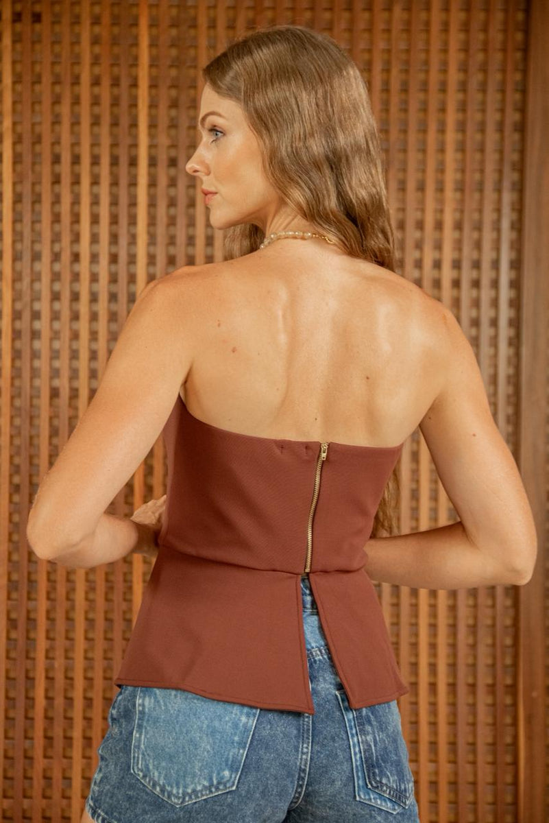 Blusa Encanto - Marrom
