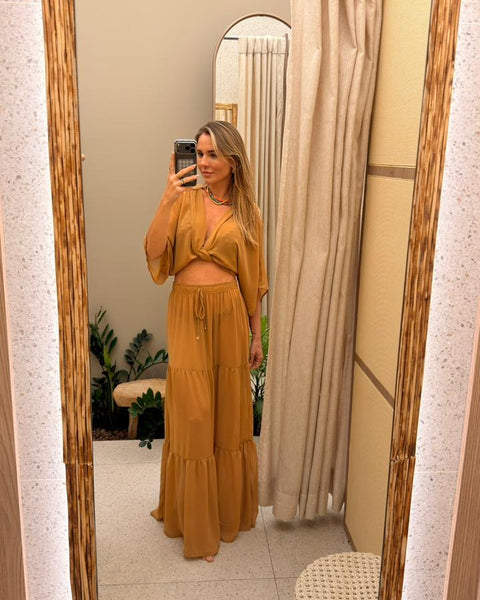 Saída Saia Trancoso - Caramelo