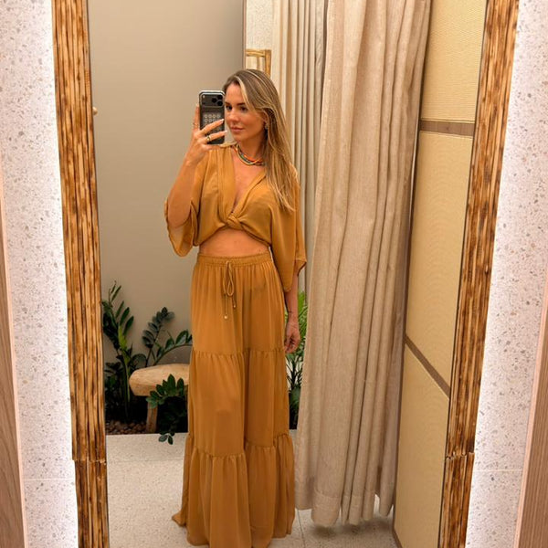 Saída Saia Trancoso - Caramelo