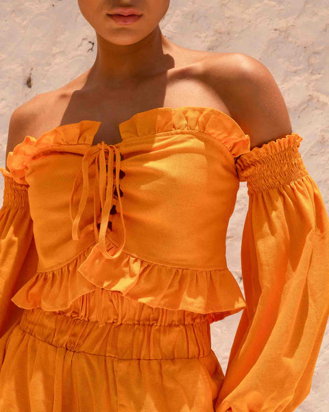 Cropped Marbella - Laranja