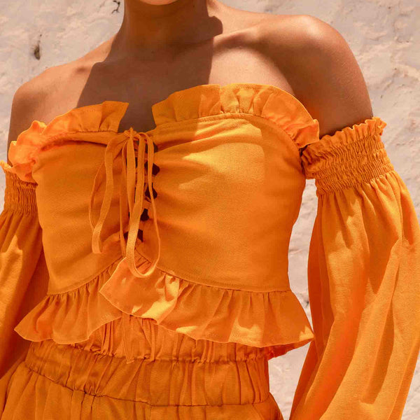 Cropped Marbella - Laranja
